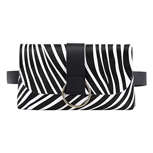 Qianly Bauchtasche PU Gürteltasche Geldbörse Gürteltasche Handytasche, Zebra-Streifen von Qianly