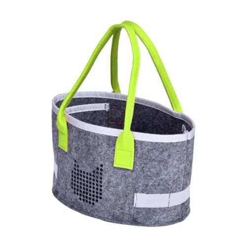 Qianly Filztasche Audio -Player Tragetasche Dicker Reisereigner gehandhabter Tragetaschenlautsprecher Tragetasche faltbar für Outdoor, Grüner Griff von Qianly