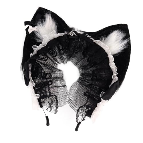 Qianly Haarband Katze Ohr Cosplay Phantasie Kleid Party Dekorative für Frauen Mädchen Hairhoop, Schwarz von Qianly