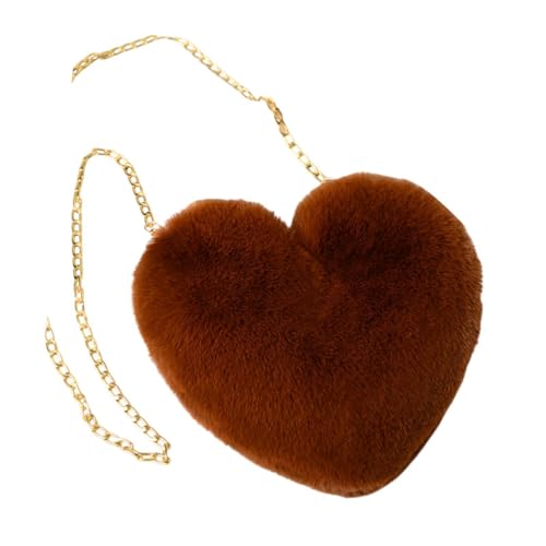 Qianly Herzform Satchel -Umhängetasche für den täglichen Gebrauch von Reiseverkehrsdatum im Freien, Braun von Qianly