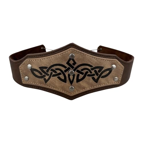 Qianly Mittelalterlicher Kopfbedeckung Verstellbares Stirnband für Dress Up Prom Bühne Performance Show Show, Braun von Qianly