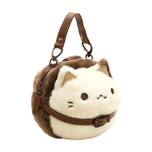 Qianly Niedliche Katzen Plüschtasche, Reise Geldbörse, Lustige, Stilvolle Schultertasche, Style A von Qianly