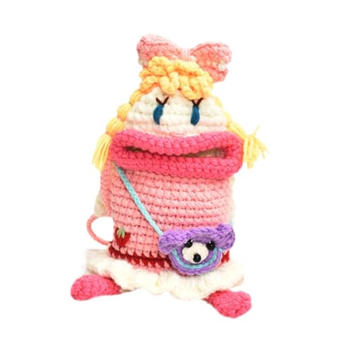 Qianly Süße Puppe Umhängetasche Handtasche Tote Boho gehäkelt für lässigen Urlaubseinkauf von Qianly