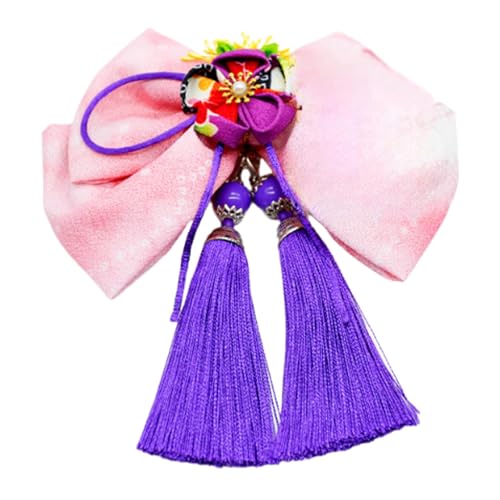 Qianly Traditionelle Haarnadel Handgefertigt für Mädchen Kimono Floral Haarspange, Style C von Qianly