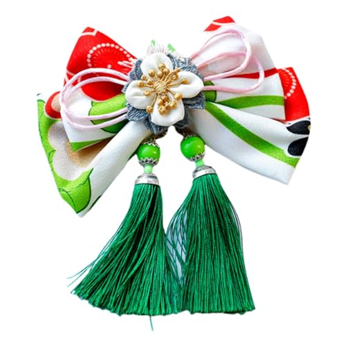 Qianly Traditionelle Haarnadel Handgefertigt für Mädchen Kimono Floral Haarspange, Style D von Qianly