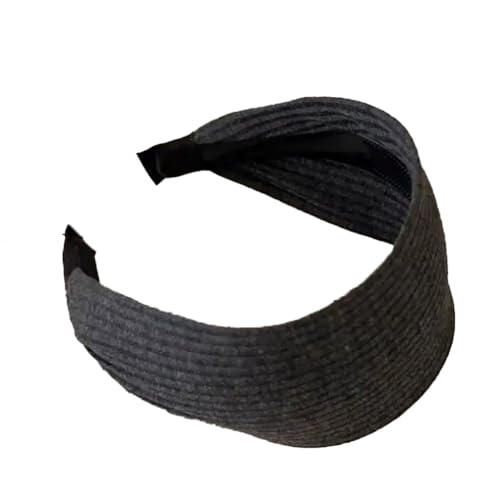 Qiantull Haarreifen Damen Stirnbänd Haarreif Stirnband Stirnbänder Haarband Haarschmuck Stoff Haarbänder Kopfschmuck Anti-Rutsch Haarreifen Zubehör für Frauen und Mädchen dunkelgrau von Qiantull
