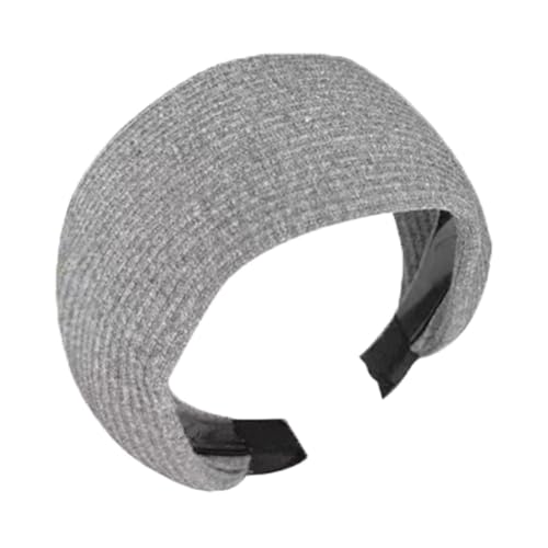 Qiantull Haarreifen Damen Stirnbänd Haarreif Stirnband Stirnbänder Haarband Haarschmuck Stoff Haarbänder Kopfschmuck Anti-Rutsch Haarreifen Zubehör für Frauen und Mädchen hellgrau von Qiantull