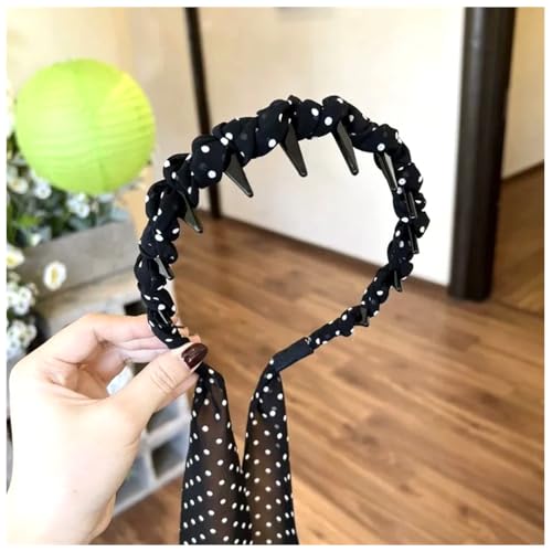 Qiantull Haarreifen Damen Stirnbänd Haarreif Stirnband Stirnbänder Haarband Haarschmuck Stoff Haarbänder Kopfschmuck Anti-Rutsch Haarreifen Zubehör für Frauen und Mädchen schwarz 4# von Qiantull