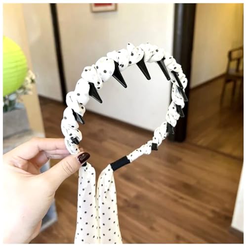 Qiantull Haarreifen Damen Stirnbänd Haarreif Stirnband Stirnbänder Haarband Haarschmuck Stoff Haarbänder Kopfschmuck Anti-Rutsch Haarreifen Zubehör für Frauen und Mädchen weiß 1# von Qiantull