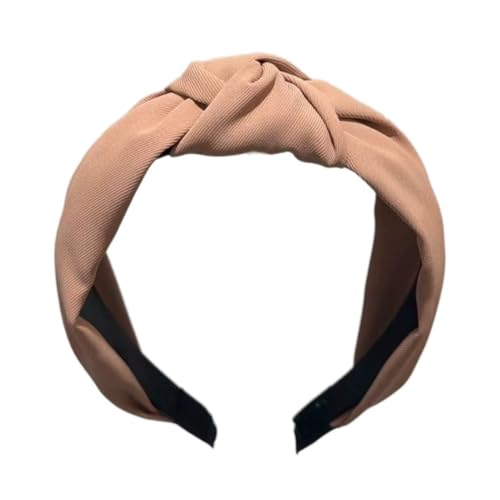 Qiantull Haarreifen Damen Stirnband Haarreif Breite Haarbänder Stirnbänder mit Knoten Haarband Haarschmuck Verknotet Haarreifen Haaraccessoires für Frauen und Mädchen Khaki von Qiantull