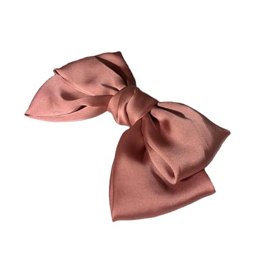 Qiantull Schleife Haarspange Haarschleifen Clip Haarklammern Große Schleife Haarspangen Satin Stoff Haarschleife Haarnadeln Satinbandschleifen Haarschmuck für Frauen Mädchen Rosa von Qiantull