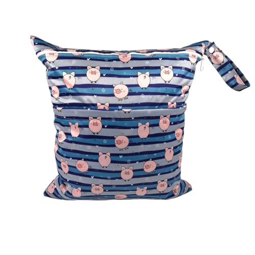 Qiantull Wetbag 40 x 45 cm Nasstasche Windeltasche Schwimmsachen Groß Stoffwindeln Wäschebeutel Kindergarten Wasserdicht Wet Bag Windeln Organizer Beutel für Camping Reisen Gym Strand 3# von Qiantull