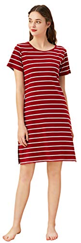 Qianxiu Damen Nachthemd Kurzarm, Nachtkleid Damen Baumwolle Schlafshirt Damen Kurzarm Nachtwäsche Damen Lounge Loose Rundhals Damen Pyjama Für Damen Sommer S-XXL Qianxiu Damen Nachthemd Kurzarm, Nachtkleid Damen Baumwolle Schlafshirt Damen Kurzarm Nachtwäsche Damen Lounge Loose Rundhals Damen Pyjama Für Damen Sommer S-XXL von Qianxiu