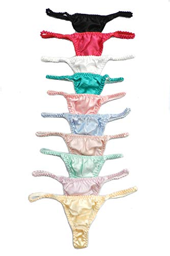 6 Stück 100% Seide Damen unterwäsche String Tangas Slip GR.S M L XL XXL (XXL) von Qianya silk