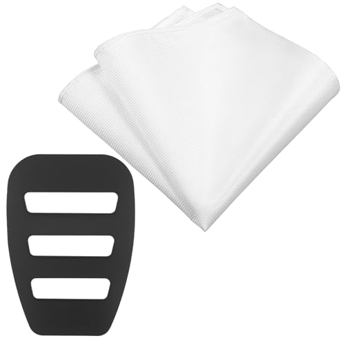 Qianyu 2 Stück Einstecktuch Halter Set Abendessen Jacken Einstecktücher Stofftaschentücher Herren Anzüge Einstecktuch in Einfarbig Uni Für GeschäFtstreffen Hochzeit Party Zubehör von Qianyu