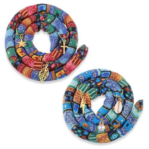 Qianyu 2 Stück Spiral Lock Haarbinde Hair Tie Dreadlock Haargummi Set Biegbare Pferdeschwanz Halter Dread Haarbinder Zubehör für Frauen und Männer Lange Dreads Dicke Lockige Haarhalter von Qianyu
