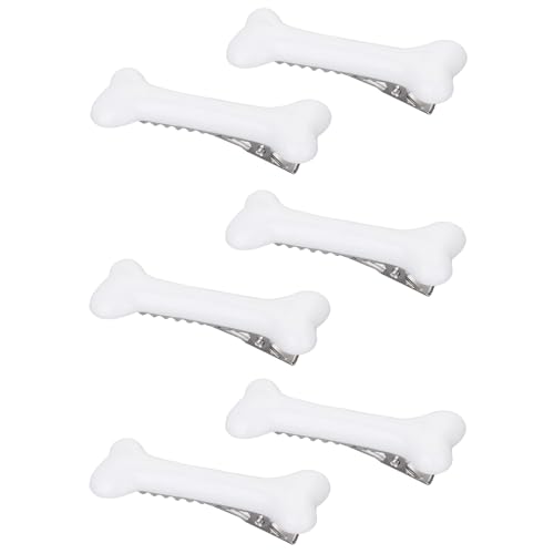 Qianyu 4 Stück Knochen Haarspange niedlichem Totenkopf Skelett Harz-Haarnadeln Seite Haarclip Cosplay Kostüm Dekorative Haarnadeln Clips Zubehör Haar-Accessoires für Frauen Mädchen Halloween von Qianyu