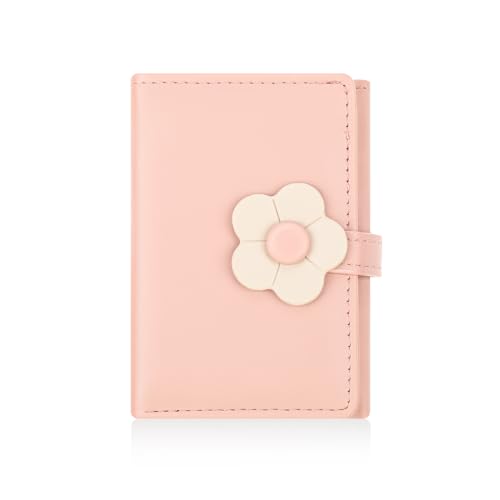 Qianyu Geldbörse Damen Klein Blumen Druck Dünn Bifold Leder Portemonnaie Mini Mädchen Teenager Geldbeutel Die Kleingeldkarten Aufbewahren Kann Geldbörsen mit Reißverschluss Münzfach von Qianyu