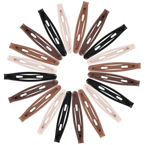 Qianyu Haarspangen für Damen Mädchen 20 Stück Farbmischung Bunte Haarklammer Snap Haarclips 4 Farben Groß Metall Haarklammern für Mädchen dünnes dickes feines langes und kurzes Haar-Styling von Qianyu