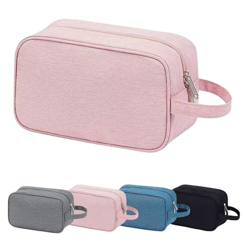 Qiaogle Kulturbeutel, wasserabweisend, Kulturbeutel, Reisetasche, Badezimmer, Fitnessstudio, Kulturbeutel, Duschtasche, große Reise-Make-up-Tasche für Damen und Herren, rose, Kulturbeutel von Qiaogle