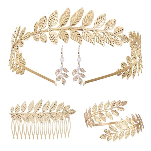 Qiblaou Cleopatra Kostüm Römische Göttin Kostüm 4 Stück Vintage Haar Krone Haarreif Hochzeit Bohemian-Stil Haarschmuck Festival, Geeignet für Hochzeiten, Tänze, Modenschauen Qiblaou Cleopatra Kostüm Römische Göttin Kostüm 4 Stück Vintage Haar Krone Haarreif Hochzeit Bohemian-Stil Haarschmuck Festival, Geeignet für Hochzeiten, Tänze, Modenschauen von Qiblaou
