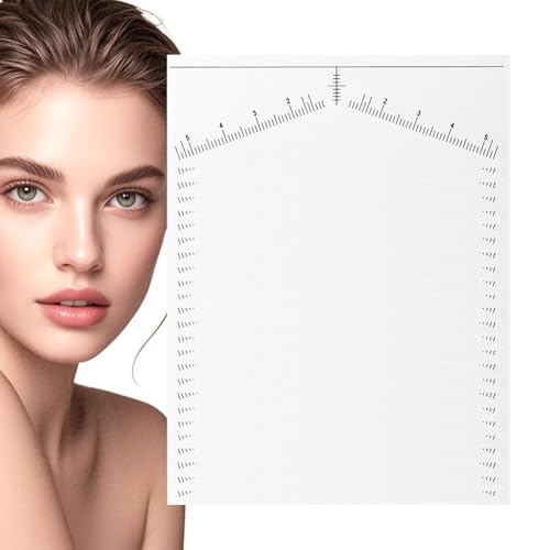 25 Stück Augenbrauen Lineal, Augenbrauenlineal Schablonen, Augenbrauen Schablone, Einweg Augenbrauenlineal, Microblading Augenbrauen Aufkleber, Eyebrow Microblading von Qidures
