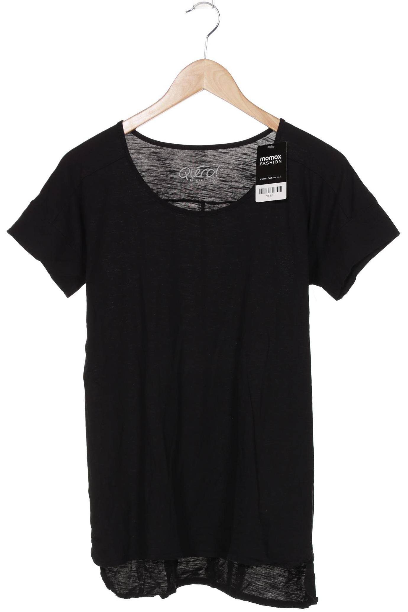 Qiero Damen T-Shirt, schwarz, Gr. 38 von Qiero