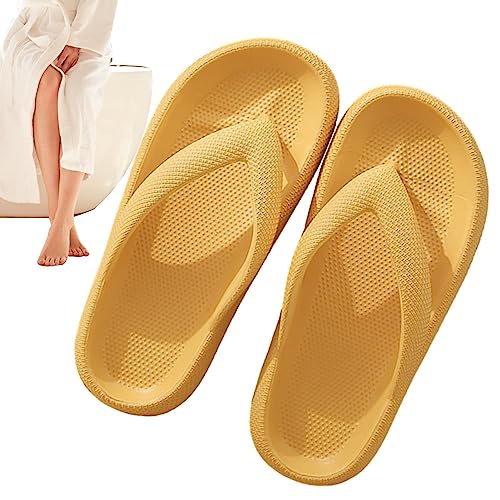 Badezimmerpantoffeln Damen - EVA Damen Hausschuhe für die Dusche mit dicker Sohle | Rutschfeste, leichte Slipper mit ergonomischem Design für Badezimmer, Fitnessstudio, Garten, Strand, Qihuyi von Qihuyi