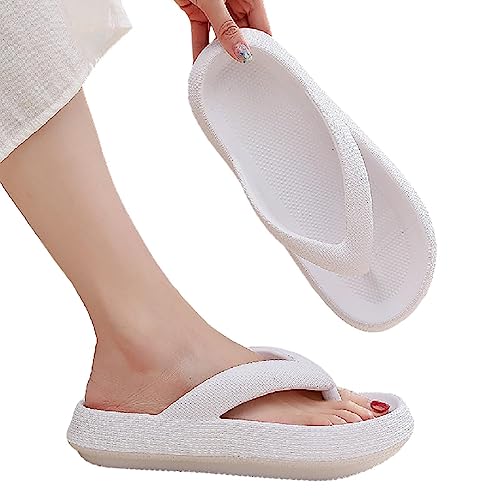 Damen-Flop-Hausschuhe | Dusche Frauen EVA Hausschuhe mit dicker Sohle,Leichte, rutschfeste, ergonomische Slipper für Strand, Fitnessstudio, Schlafzimmer, Schwimmbad, Schlafsaal, Spa, Garten Qihuyi von Qihuyi