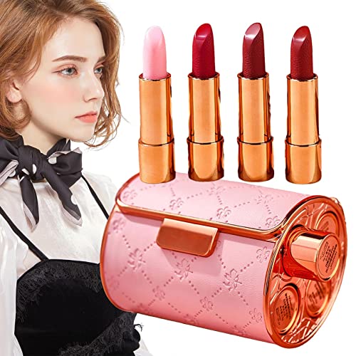 Lippenstift-Set matt langanhaltend, Mix Color Chain Bag Samt-Matt-Lippenstift, Antihaft-feuchtigkeitsspendender Lippenstift, Lip Crayon, Make-up-Geschenkset für Frauen und Mädchen von Qihuyi