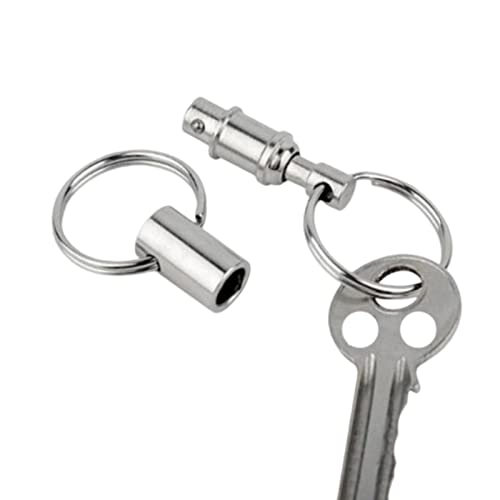 Qihuyi Schlüsselanhänger mit Schnellverschluss - Auseinanderziehbare Schlüssel mit Zwei Enden,Doppelte Feder, geteilter Schnappverschluss, separater Kettenschlosshalter, praktisches Zubehör von Qihuyi