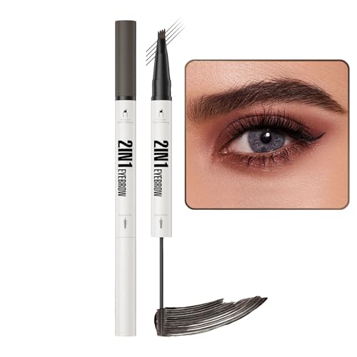 4 Spitzen Augenbrauenstift | Wasserdichter Augenbrauenstift für natürliche Brauen | Langanhaltend Verwischfest Für Damen Mädchen Mutter von Qikam