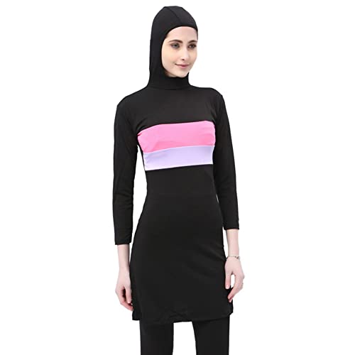 Ein Stück Muslimischer Badeanzug, Frauen-Musli-m-Modest-Badebekleidung - Overall Einteiliger Badeanzug Mit Hijab Islami-c Burkini Schwimmkostüm von Qikam