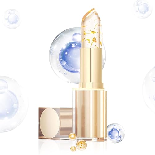 Farbwechselnder Lippenglanz | Pflegend Nicht Klebend | Goldfolie Lipgloss für Frauen Mädchen Makeup Partys Reisen Festivals Farbwechselnder Lippenglanz | Pflegend Nicht Klebend | Goldfolie Lipgloss für Frauen Mädchen Makeup Partys Reisen Festivals von Qikam