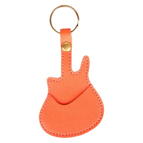 Qikam Gitarren -Pick -Tasche, Gitarren -Pick -Halter | PU Leder Plectrums Bag - Tragbarer Plectrum Organizer Ledertasche für Musiker, Musikspieler von Qikam