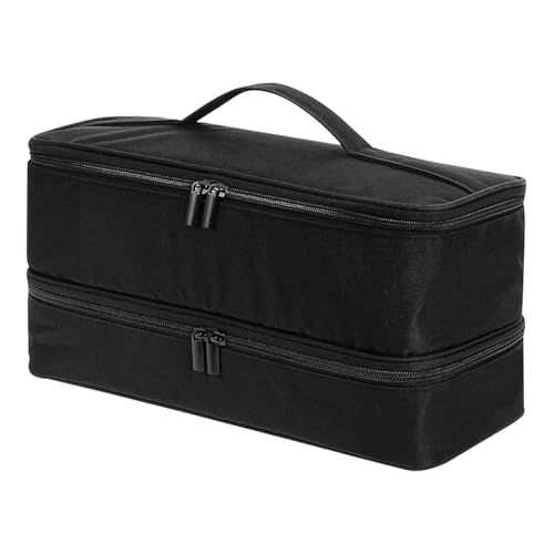 Qikam Haar-Werkzeugtasche, Reise-Haartasche | Doppellagige Haar-Reisetaschen - Haar-Air-Wrap-Trockner-Etui, Reise-Tragetasche, staubdichter Haar-Werkzeug-Aufbewahrungs-Organizer für Haartrockner Qikam Haar-Werkzeugtasche, Reise-Haartasche | Doppellagige Haar-Reisetaschen - Haar-Air-Wrap-Trockner-Etui, Reise-Tragetasche, staubdichter Haar-Werkzeug-Aufbewahrungs-Organizer für Haartrockner von Qikam