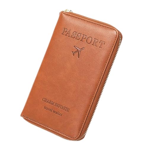 Qikam Hülle Für Reisepass,Reisepass-Etui Mit Gleitverschluss - Geldbörse mit Diebstahlschutz für Kleingeld Karten Einkaufen Pendeln Urlaub Wandern Flughafen von Qikam