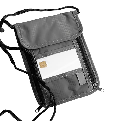 Qikam Reise Nackengeldbörse | Reisepasshalter Für Unterwegs,Diebstahlsichere Handy Geldbörse Mit Organizer Für Bankkarten Geeignet Für Autofahrten Picknick Und Outdoor Aktivitäten von Qikam