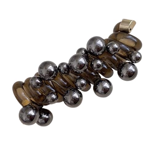 Umwickelbares Haarband für Pferdeschwänze | Langes Band - Rutschfeste Telefonschnur Haarbänder Mit Dehnbarer Perlenoptik Für Locken Und Glattes Haar Workout Schwimmen von Qikam