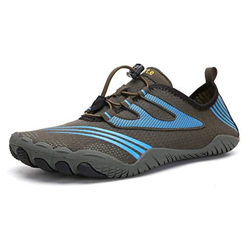 Qimaoo Barfußschuhe Damen Herren Badeschuhe Wasserschuhe Schwimmschuhe Schnell Trocknend Breathable rutschfest Aquaschuhe - 44EU (Grün) von Qimaoo