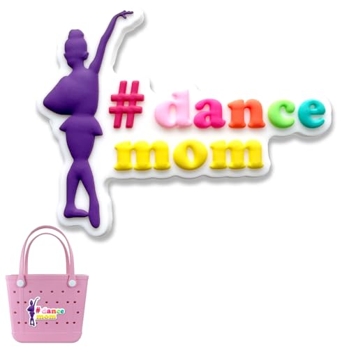 Qimbytar Mom Life Charms für Bogg Bag, Mom Club, Gummi-Charms, Dekorationen für Strandtasche (Dancemom) von Qimbytar