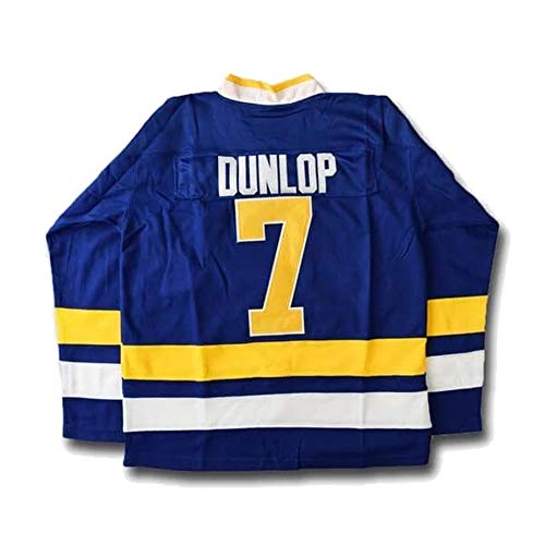 Reggie Dunlop #7 Slap Shot Eishockey-Trikot für Herren, Blau, XX-Large von Qimei