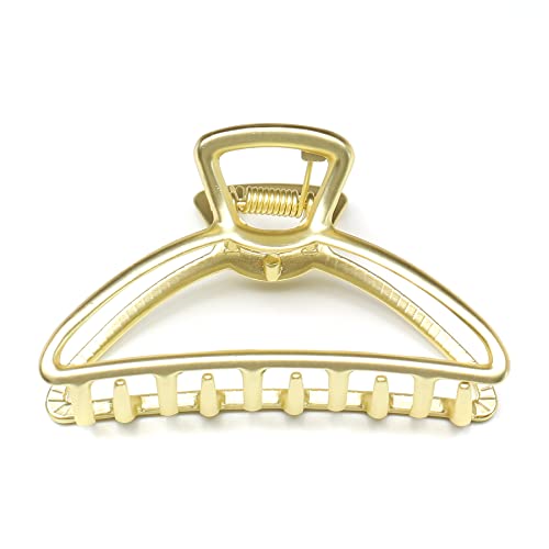 QinGoo Groß Metall Haarklammer Klauen Haarspange Schöne Damen Haarschmuck Elegant Haar-Accessoire 1stück(8cm*4.5cm,Matt Gold) von QinGoo
