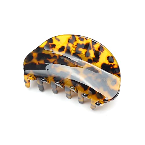 QinGoo Groß Schildkröte Haarklammer Schöne Damen Haarspange Kopfschmuck Elegant Haar-Accessoire 1 stück(Dark Tortoise, 8.7 * 4.5cm) von QinGoo