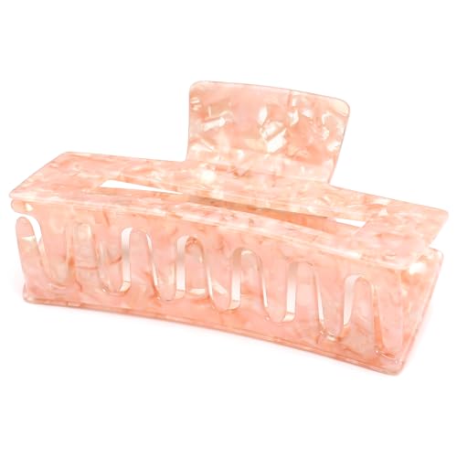 QinGoo Groß Acetat Rosa Haarklammer Klauen Haarspange Schöne Damen Haarschmuck Elegant Haar-Accessoire 1 stück(10.5 * 5.7cm, Pink) von QinGoo