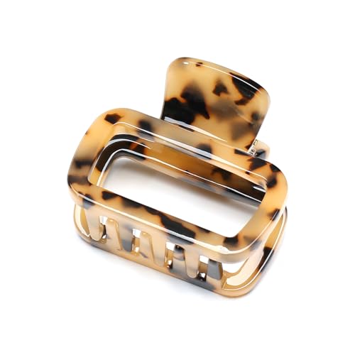 QinGoo Mittelgroß Schildkröte quadratisch Haarklammer Klauen Haarspange Schöne Damen Haarschmuck Elegant Haar-Accessoire 1 stück(5 * 4cm, Tortoise) von QinGoo