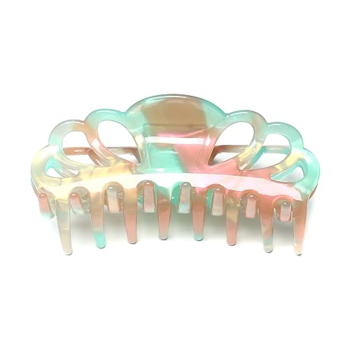 QinGoo Groß Grün Acetat Haarklammer Klauen Haarspange Schöne Damen Haarschmuck Elegant Haar-Accessoire 1stück 10cm(Aurora Green) von QinGoo