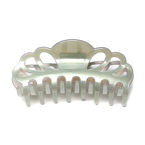 QinGoo Groß MintGrün Acetat Haarklammer Klauen Haarspange Schöne Damen Haarschmuck Elegant Haar-Accessoire 1stück 10cm(Mint Green) von QinGoo
