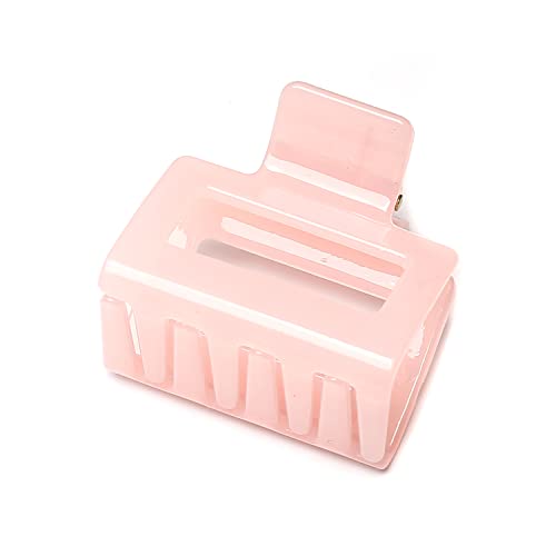 QinGoo Mittelgroß Rosa Quadrat Haarklammer Klauen Haarspange Schöne Damen Haarschmuck Elegant Haar-Accessoire 1stück(5.2cm*4.8cm,Pink) von QinGoo
