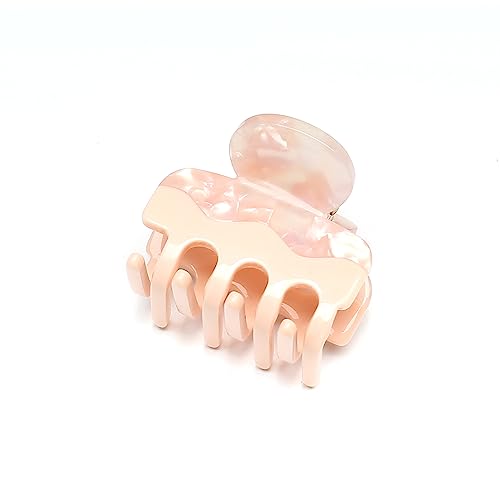 QinGoo Klein Mini Celluloseacetat Haarklammer Schöne Haarspange Damen Haarkschmuck Kopfschmuck Elegant Haar-Accessoire 1stück(3.9cm*3.4cm,Baby Pink) von QinGoo